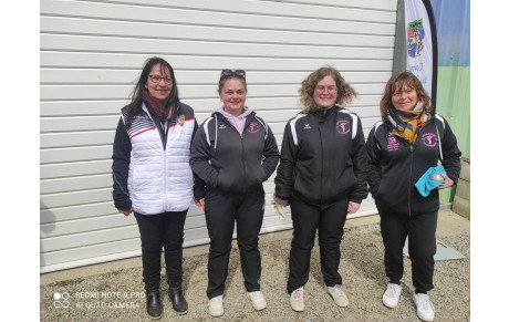 Résultats championnat Départemental triplette féminin à Quimperlé 